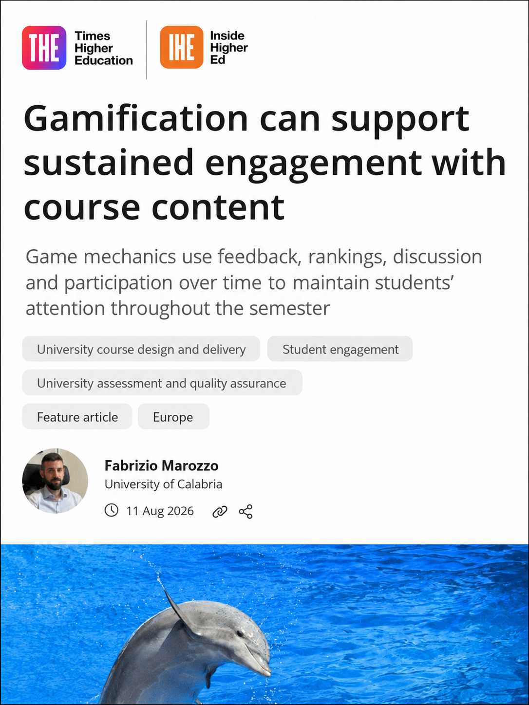 Gamification can support sustained engagement with course content