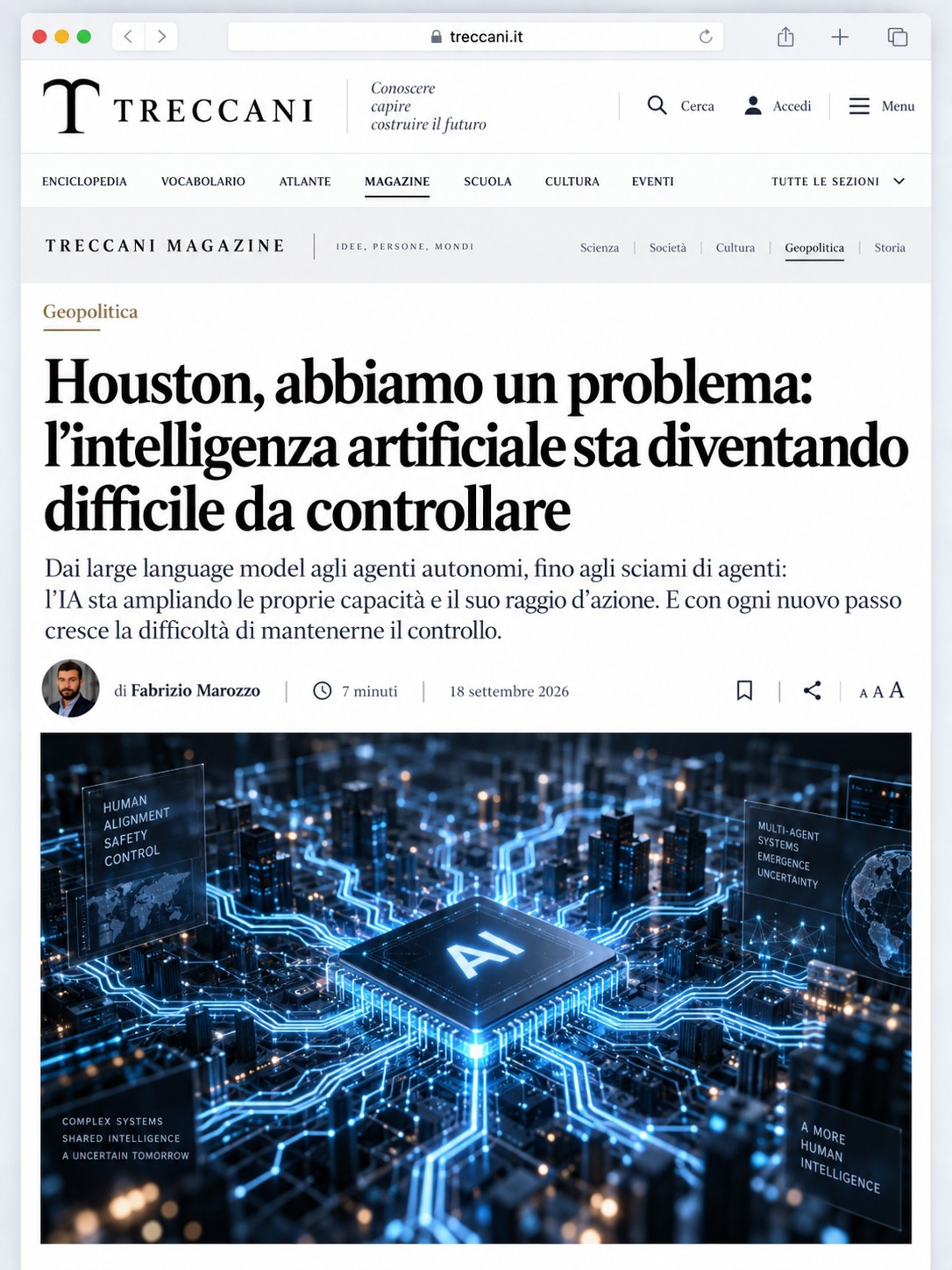 Houston, abbiamo un problema: l’intelligenza artificiale sta diventando difficile da controllare
