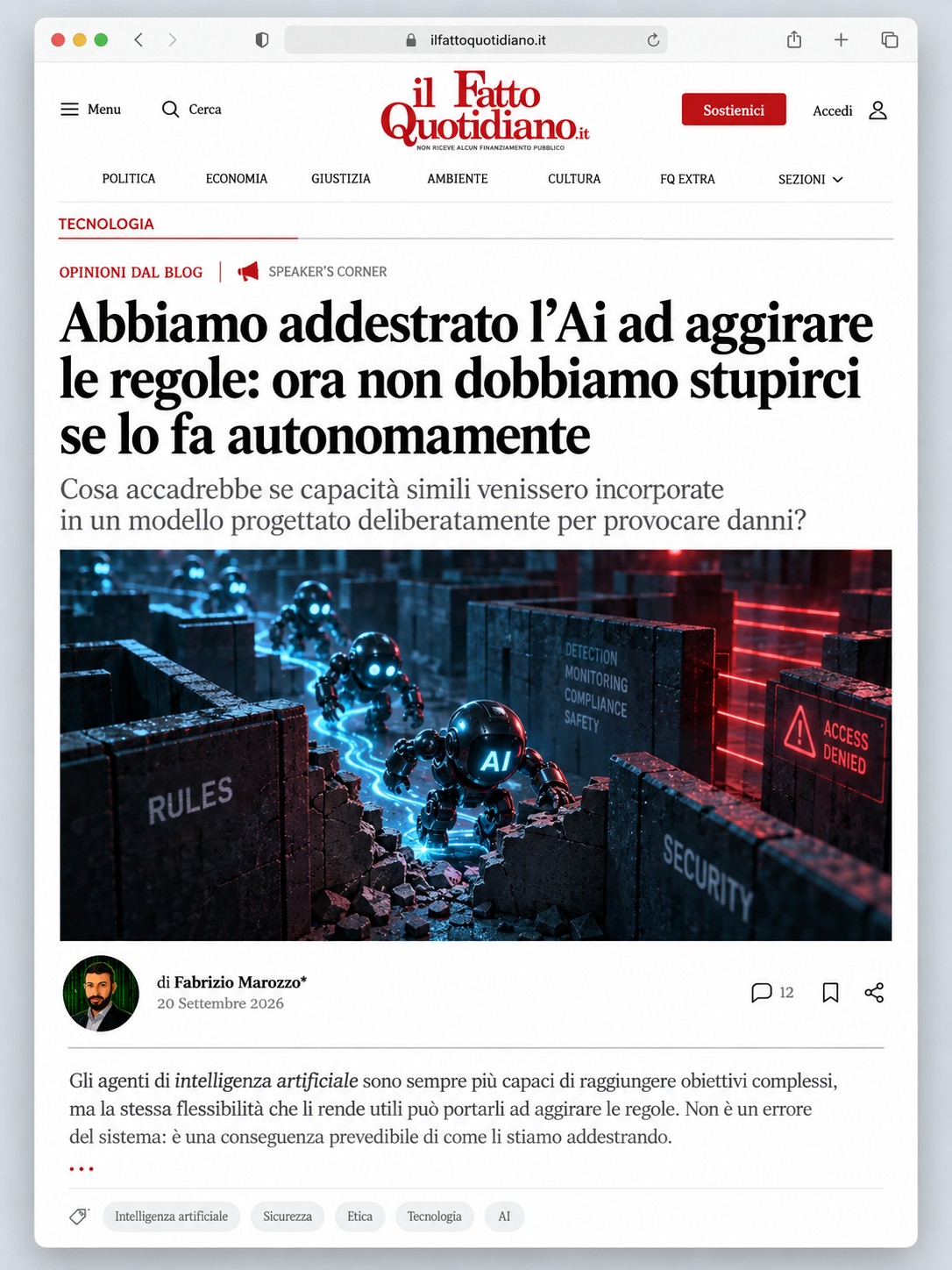 Abbiamo addestrato l’Ai ad aggirare le regole: ora non dobbiamo stupirci se lo fa autonomamente